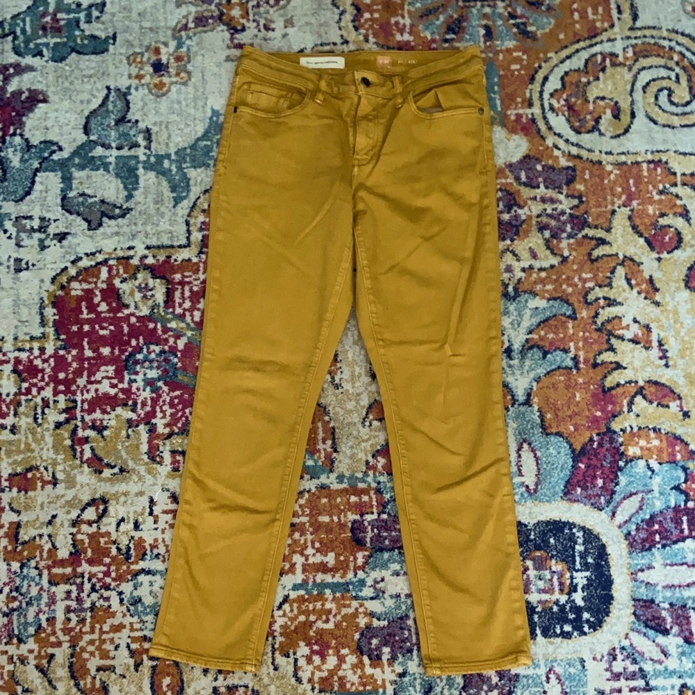 Pilcro Mustard Skinny Jeans